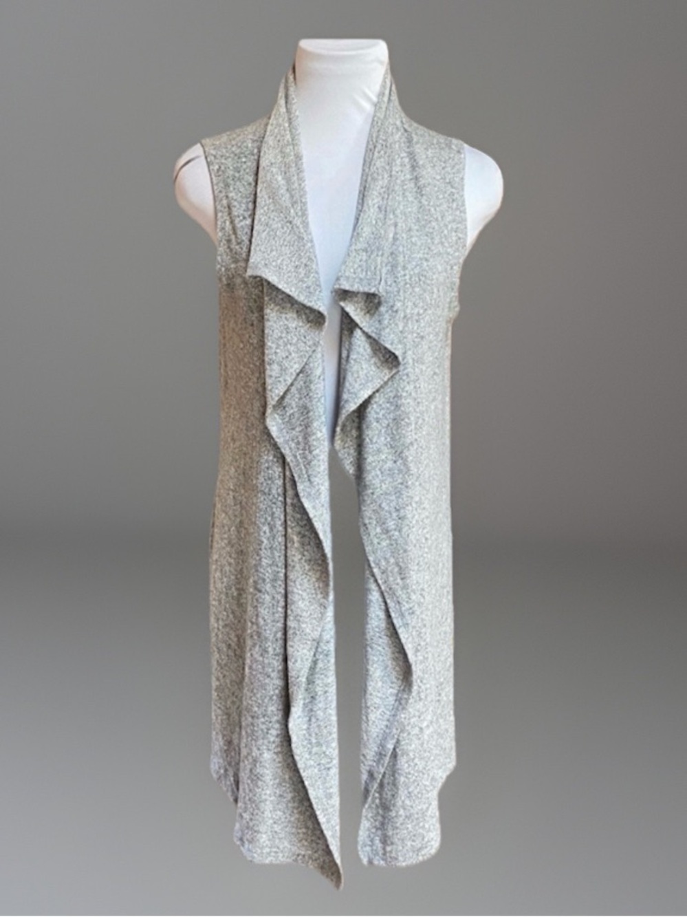 Juicy Couture Soft Gray Long Vest Cardigan Jacket